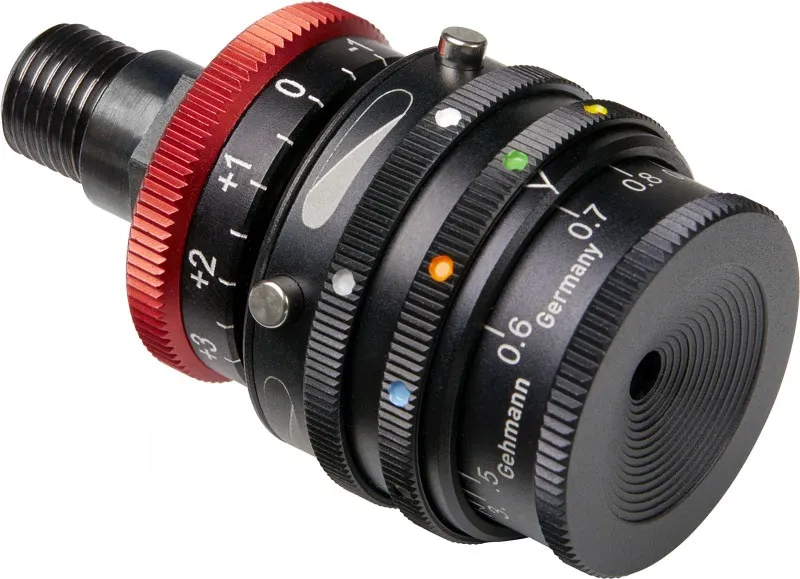575-0 Iris-Diopterscheibe mit 6-Farbenfilter, Polarisationsfiltern und Diopter-Optik 0,0x