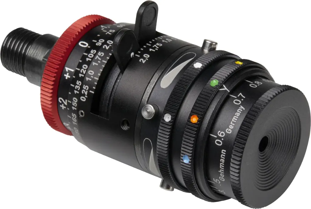 575-579-0 Iris Aperture Disc with 6-Colour Filter, Polarising Filters, Dioptre Optics 0.0x and Cylindrical Lens System
